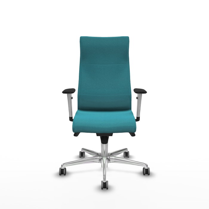 PIQUERAS Y CRESPO Sillón Albacete Turquesa con Mecanismo Sincro y Base de Aluminio