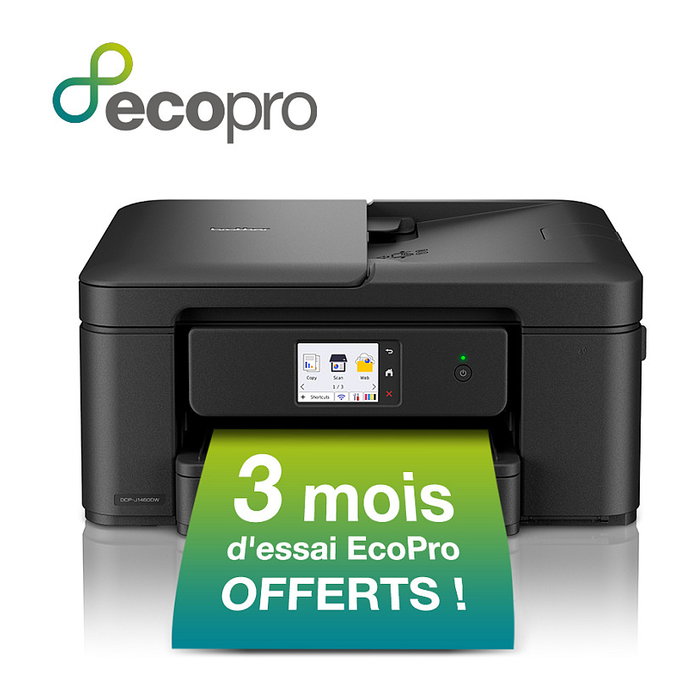 Brother DCP-J1460DW - Impresora Multifunción 3 en 1 a Color con Wi-Fi y Auto-Dúplex, Inyección de Tinta, A4, Negro