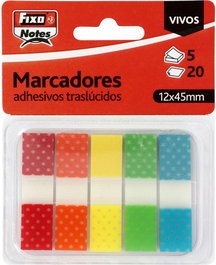 FIXO Banderitas Adhesivas Notes Popup 12x45 Colores Vivos (Set de 24)