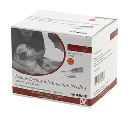 KRUUSE Aguja Desechable Naranja 25G 0,5x16mm 100 Unidades
