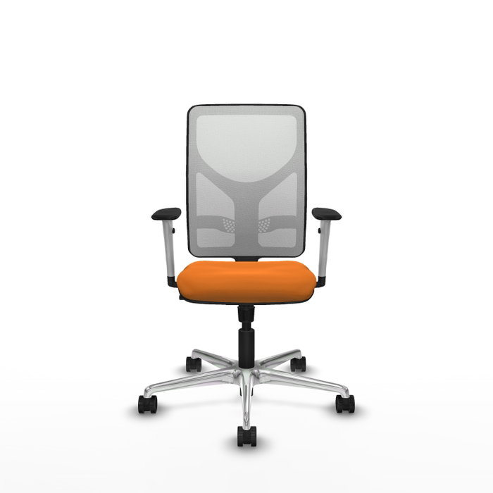 PIQUERAS Y CRESPO Silla de oficina Motilla Naranja y Blanco