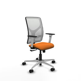 PIQUERAS Y CRESPO Silla de oficina Motilla Naranja y Blanco