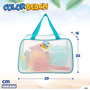 Color Baby Cubo de Playa Castillo 18cm con Palas 27cm, Regadera y 5 Moldes en Bolsa