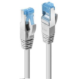 Lindy 1m Cat.6A S/FTP LSZH Network Cable, Grey - Cable de Red Blindado para Ethernet 10 GBase-T, 500MHz, Baja Emisión de Humo