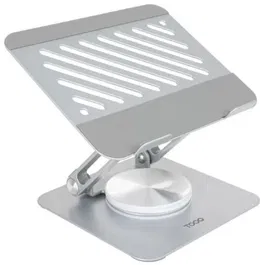 TooQ PH-NARVI-S Soporte Elevador para Tablet hasta 13 Pulgadas, Giratorio 360°, Ajustable, Plata
