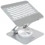 TooQ PH-NARVI-S Soporte Elevador para Tablet hasta 13 Pulgadas, Giratorio 360°, Ajustable, Plata