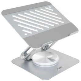Tooq Soporte Plegable 360º para Dispositivos de hasta 13 pulgadas, Plata