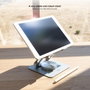 Tooq Soporte Plegable 360º para Dispositivos de hasta 13 pulgadas, Plata