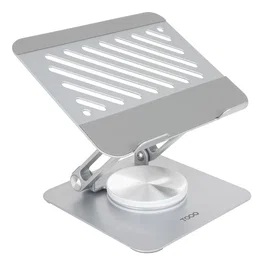 TooQ Soporte Elevador para Tablet/Dispositivos PH-NARVI-S, Rotación 360°, Ajuste Multiángulo, Compatible Hasta 13 Pulgadas, de Acero, Color Plata