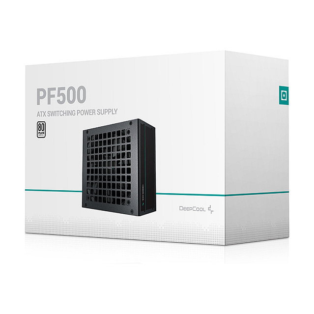 DeepCool Fuente de Alimentación PF500 500W 80 Plus ATX - Negro, No Modular, Ventilador de 12 cm, Modelo PF500