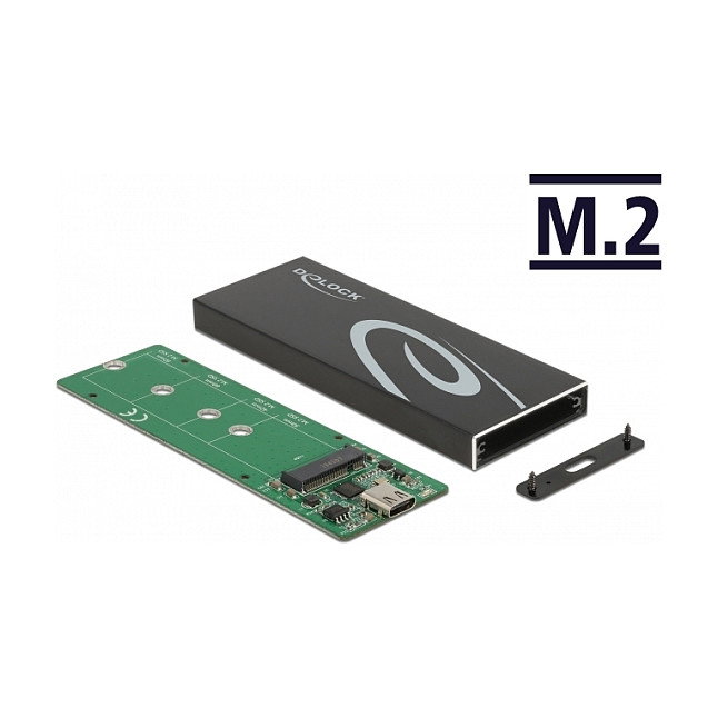 DeLOCK 42003 Carcasa externa para M.2 SATA SSD con USB Tipo C