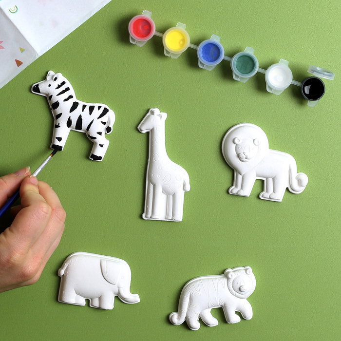 Jeux 2 momes Juego de 5 Figuras para Colorear con Pincel y Pinturas para Niños a Partir de 5 Años Jeux 2 momes Juego de 5 Figuras para Colorear con Pincel y Pinturas para Niños a Partir de 5 Años