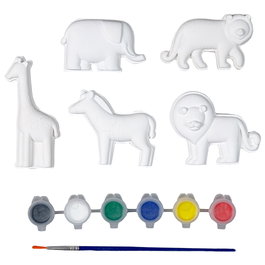 Jeux 2 momes Juego de 5 Figuras para Colorear con Pincel y Pinturas para Niños a Partir de 5 Años