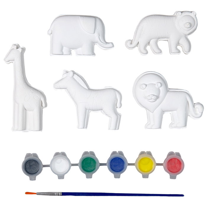 Jeux 2 momes Juego de 5 Figuras para Colorear con Pincel y Pinturas para Niños a Partir de 5 Años Jeux 2 momes Juego de 5 Figuras para Colorear con Pincel y Pinturas para Niños a Partir de 5 Años