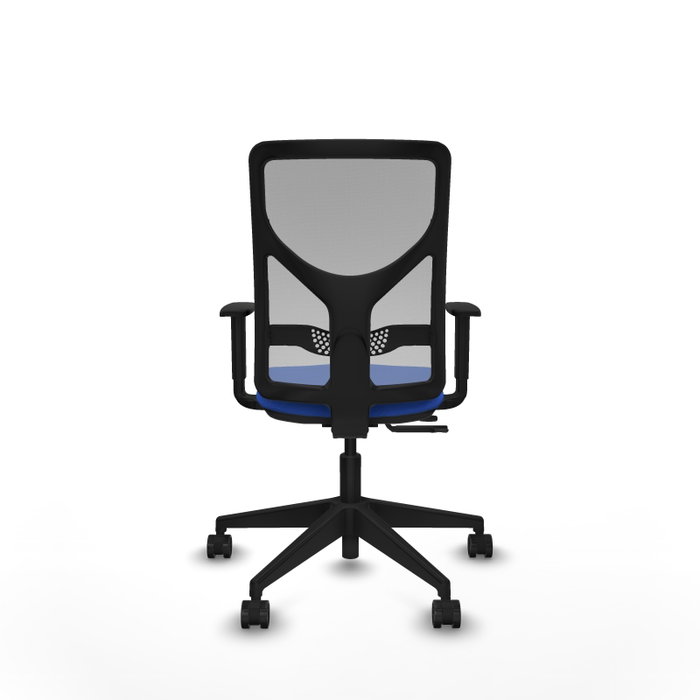 PIQUERAS Y CRESPO Silla de oficina Motilla con mecanismo Sincro/Traslack, tela azul y malla gris PIQUERAS Y CRESPO Silla de oficina Motilla con mecanismo Sincro/Traslack, tela azul y malla gris