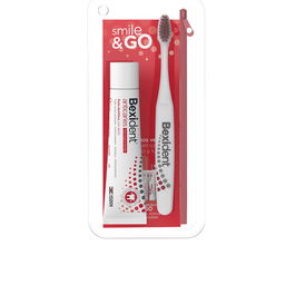 Isdin Bexident Anticaries Viaje Lote 3 pz Pasta Dentífrica 25ml + Cepillo Dental +Neceser Cranpearls Tech Triple Acción Anticaries Sin Alcohol