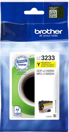Brother LC3233Y Cartucho de tinta amarillo original para impresora, rendimiento de 1.500 páginas
