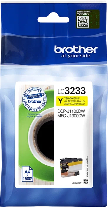 Brother LC3233Y Cartucho de tinta amarillo original para impresora, rendimiento de 1.500 páginas Brother LC3233Y Cartucho de tinta amarillo original para impresora, rendimiento de 1.500 páginas