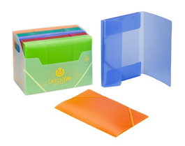 Carpeta De Gomas Y Solapas Carchivo Pp Trans. 4º Fluor (Set de 10)