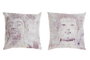 DKD Home Decor Tropical bestone 21 Cojin Oriental Beige 45 x 45 x 10 cm con Buda (4 Unidades)
