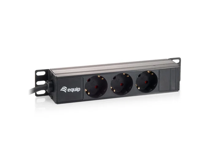 Equip 333299 Regleta de alimentación para rack 1U con 3 salidas AC, Negro Equip 333299 Regleta de alimentación para rack 1U con 3 salidas AC, Negro