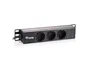Equip 333299 Regleta de alimentación para rack 1U con 3 salidas AC, Negro