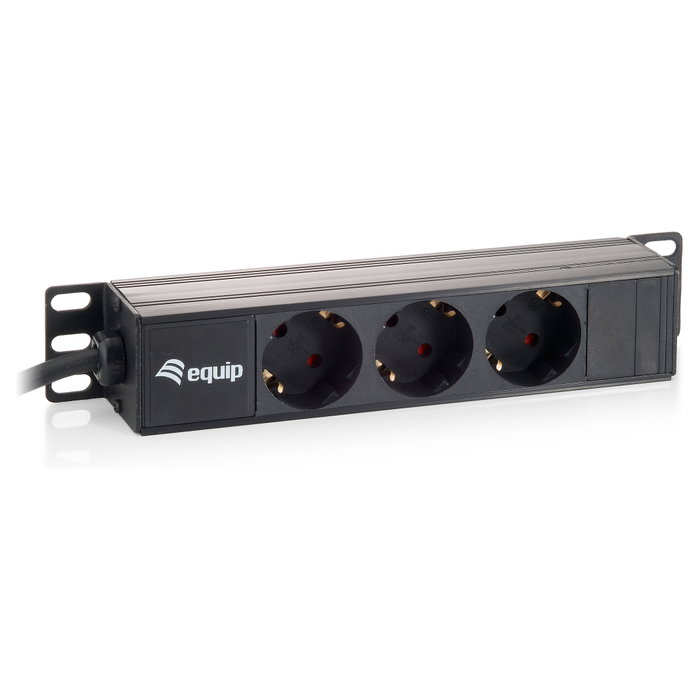Equip 333299 Regleta de alimentación para rack 1U con 3 salidas AC, Negro Equip 333299 Regleta de alimentación para rack 1U con 3 salidas AC, Negro