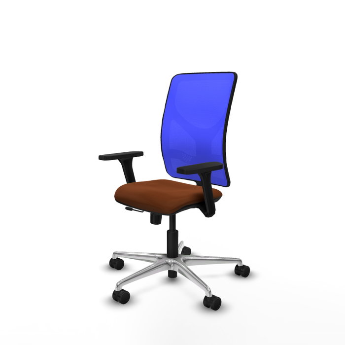 PIQUERAS Y CRESPO Silla de oficina Motilla con mecanismo Sincro/Traslack, Marrón y Azul PIQUERAS Y CRESPO Silla de oficina Motilla con mecanismo Sincro/Traslack, Marrón y Azul