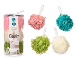 Berilo Set 3 Pzs Pompon Baño Pvc Box 2 Col Surt 11x11x21.5 cm Tela (PE) (Set de 12)