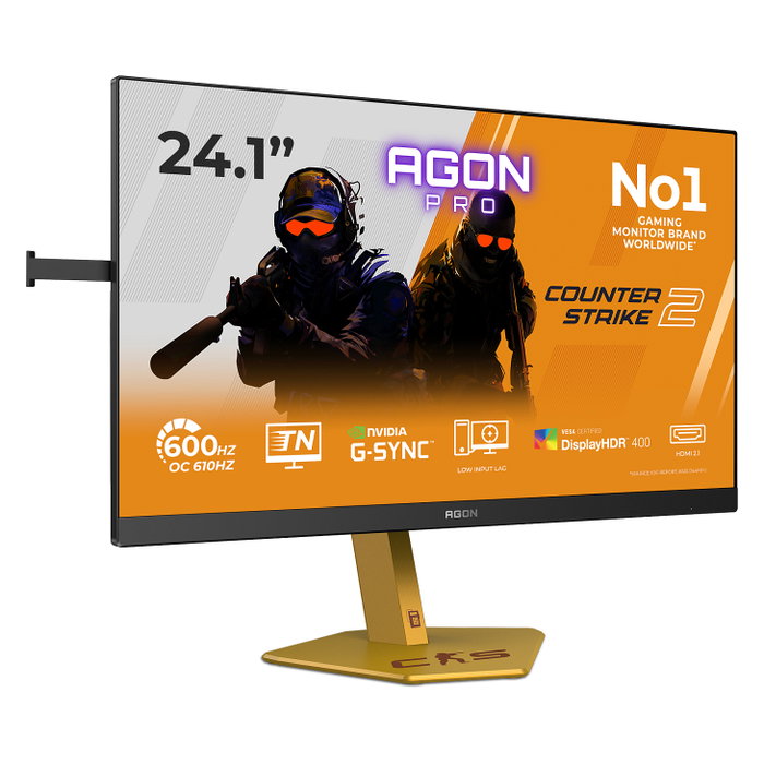 AOC AGON PRO CS24A Monitor Gaming 24.1" Full HD 610Hz 0.5ms GTG NVIDIA G-SYNC HDR400 DisplayHDR 400 AMD FreeSync Premium Negro-Rojo-Naranja AOC AGON PRO CS24A Monitor Gaming 24.1" Full HD 610Hz 0.5ms GTG NVIDIA G-SYNC HDR400 DisplayHDR 400 AMD FreeSync Premium Negro-Rojo-Naranja
