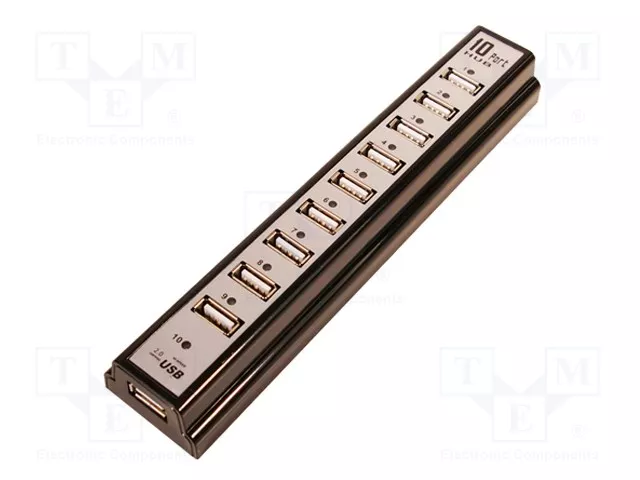 LOGILINK Hub USB 2.0 con 10 puertos USB A y alimentación DC LOGILINK Hub USB 2.0 con 10 puertos USB A y alimentación DC