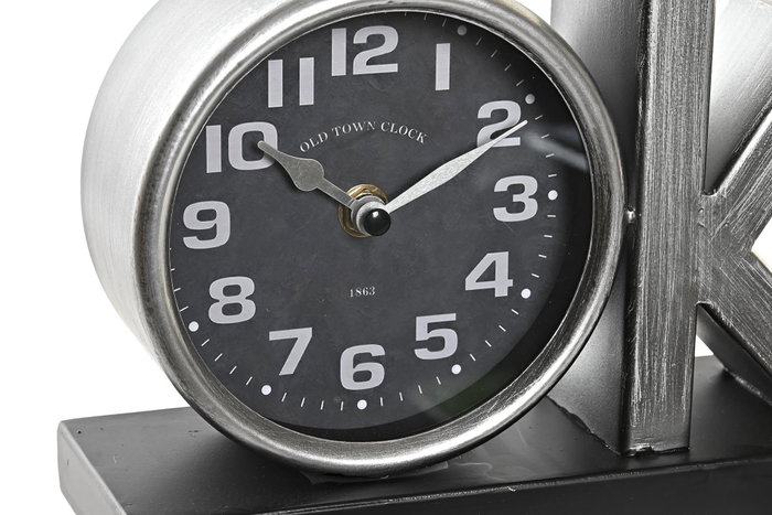 DKD Home Decor Reloj de Sobremesa de Hierro Surtido Pack de 2