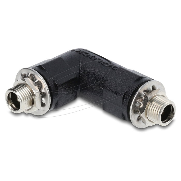 DeLOCK 90942 Adaptador DC 5,5 x 2,1 mm Hembra a Hembra Angular con Rosca DeLOCK 90942 Adaptador DC 5,5 x 2,1 mm Hembra a Hembra Angular con Rosca