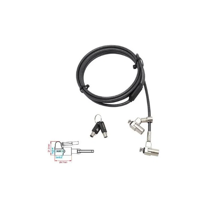 Urban Factory Candado de Seguridad 2 Cabezal Cierre Std Lock