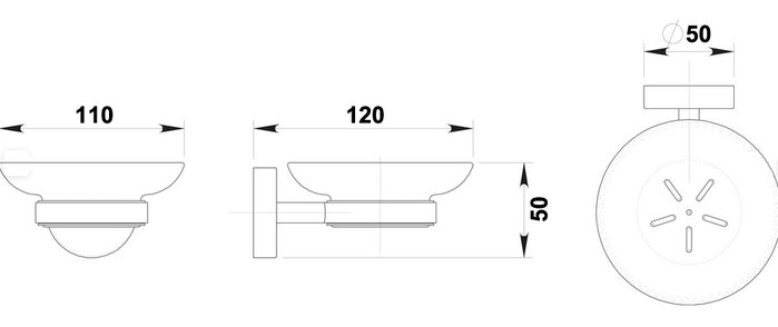 Pluvia Pro Jabonera Cristal-Inox REF 30267 Pluvia Pro Jabonera Cristal-Inox REF 30267