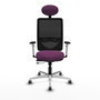 PIQUERAS Y CRESPO Silla de oficina Zulema Morado/Negro con mecanismo Sincro/Traslack