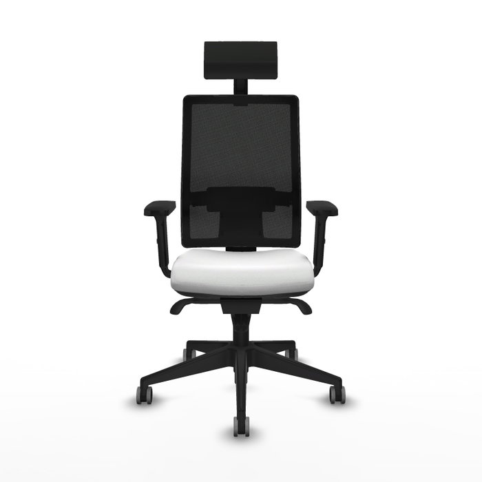 PIQUERAS Y CRESPO Silla de oficina Horna con mecanismo Sincro, Blanco y Negro PIQUERAS Y CRESPO Silla de oficina Horna con mecanismo Sincro, Blanco y Negro