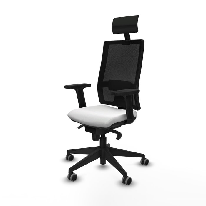 PIQUERAS Y CRESPO Silla de oficina Horna con mecanismo Sincro, Blanco y Negro PIQUERAS Y CRESPO Silla de oficina Horna con mecanismo Sincro, Blanco y Negro