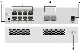 Huawei S210-8P2J Switch 8 Puertos 10/100/1000BASE-T 128W PoE+ 2 Puertos 2.5GE SFP Fanless