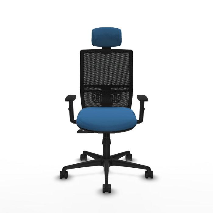 PIQUERAS Y CRESPO Silla de oficina Yunquera con mecanismo Sincro, Azul claro y Negro PIQUERAS Y CRESPO Silla de oficina Yunquera con mecanismo Sincro, Azul claro y Negro