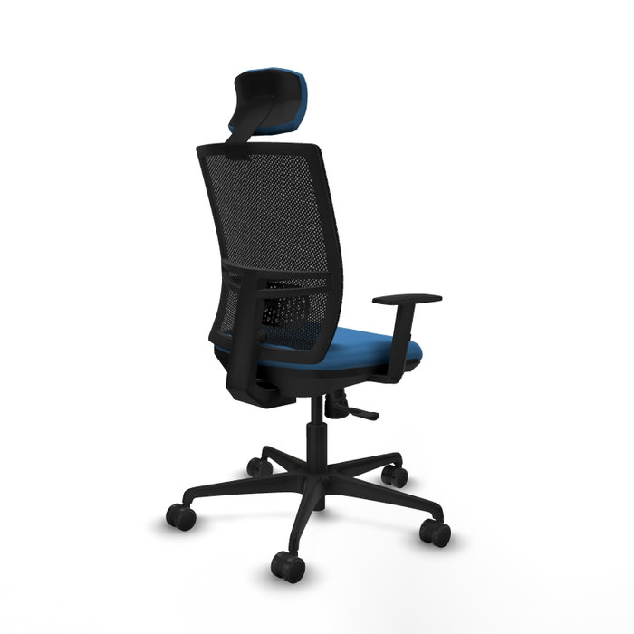 PIQUERAS Y CRESPO Silla de oficina Yunquera con mecanismo Sincro, Azul claro y Negro PIQUERAS Y CRESPO Silla de oficina Yunquera con mecanismo Sincro, Azul claro y Negro