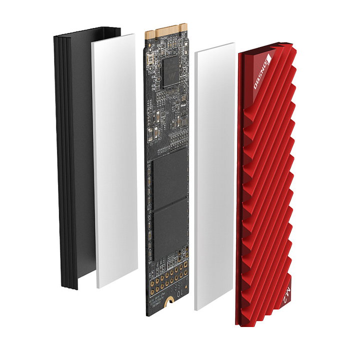 Jonsbo M.2-3 Disipador para SSD M.2 - Rojo