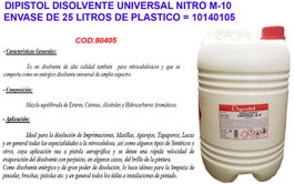 Dipistol Disolvente Universal Nitro M-10 de 25 L