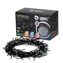 Bambasy Guirnalda LED 20M 8 funciones Luz fría