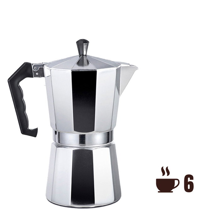 Gourmet Kitchen Cafetera de aluminio 6 tazas Gourmet Kitchen Cafetera de aluminio 6 tazas