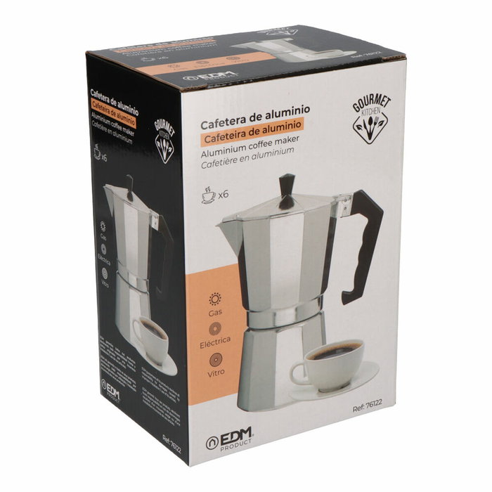 Gourmet Kitchen Cafetera de aluminio 6 tazas Gourmet Kitchen Cafetera de aluminio 6 tazas