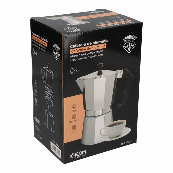 Gourmet Kitchen Cafetera de aluminio 6 tazas Gourmet Kitchen Cafetera de aluminio 6 tazas