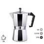 Gourmet Kitchen Cafetera de Aluminio 6 Tazas para Gas, Vitrocerámica y Placa Eléctrica
