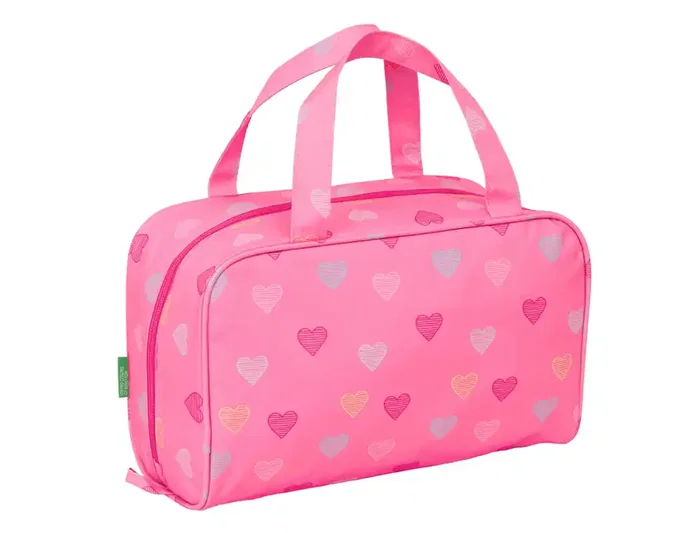 Neceser de Viaje Benetton Heart Rosa 31 x 14 x 19 cm