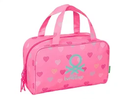 Neceser de Viaje Benetton Heart Rosa 31 x 14 x 19 cm
